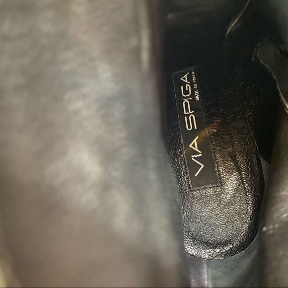 Via Spiga Ladies Black Leather Ankle Boots 7.5 - Picture 12 of 16